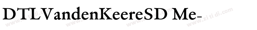 DTLVandenKeereSD Me字体转换